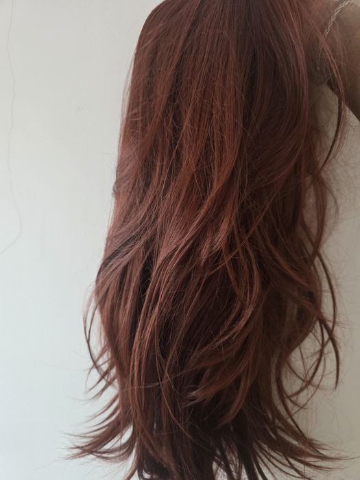 Peruca Ruiva - Cabelo longo de aspeto natural