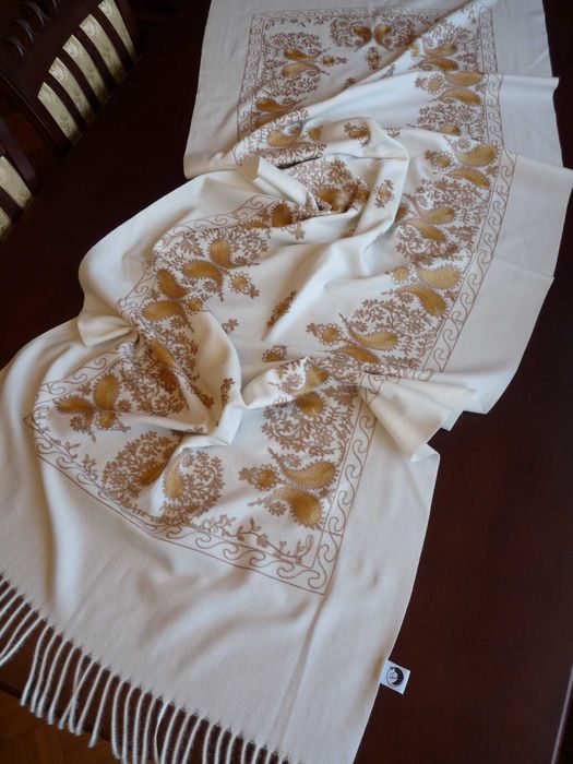 Kaszmirowy stylowy nowy duży szal klasy Willi