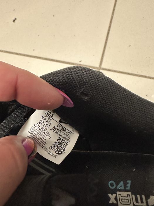 Adidasy Nike Buty męskie Nike Air VaporMax Evo Czerń r44,5