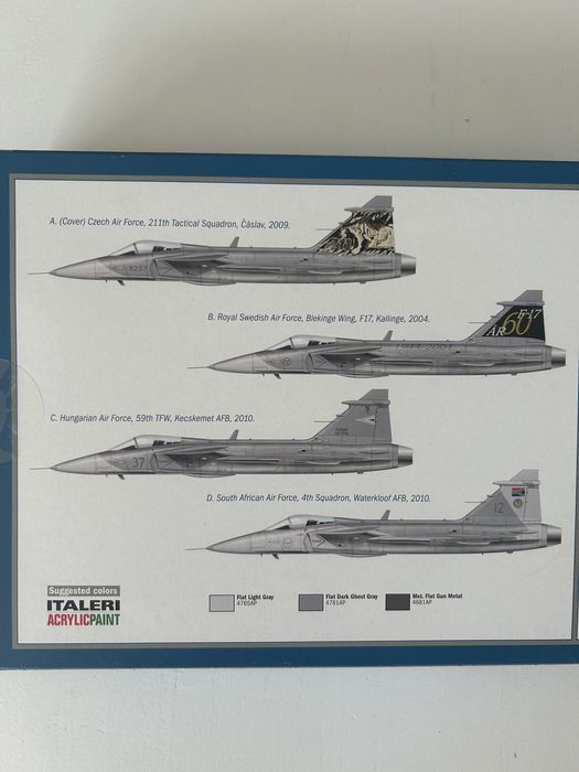 Samolot JAS 39 Gripen model Italeri 1306