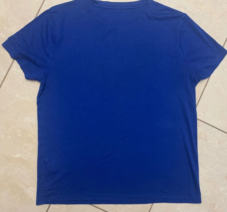 Tommy Hilfiger extra niebieska koszulka crewneck T- Shirt bawełna r. L