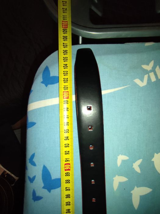 Lavard pasek 90 czarny z czerwonym