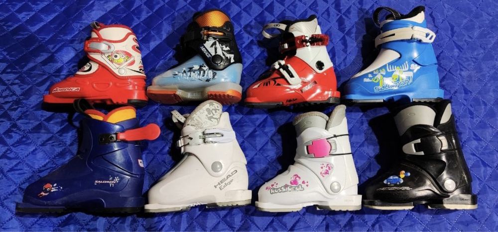 Детские горнолыжные ботинки б/у Salomon, Atomic, Rossignol, Head