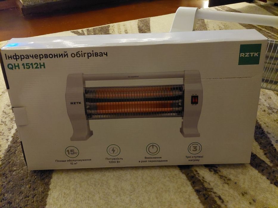 Інфрачервоний обігрівач RZTK QH 1512H 1200 Вт