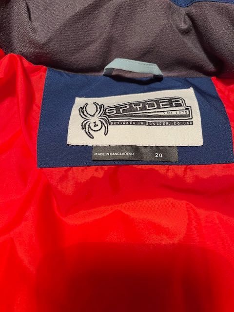 Kurtka narciarska SPYDER dla chłopca rozm 20/176 cm.