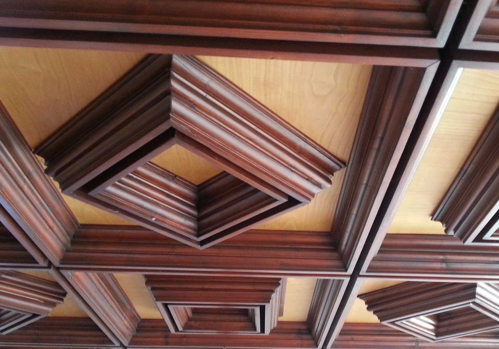 Sufit podwieszany kasetony drewniane - do negocjacji