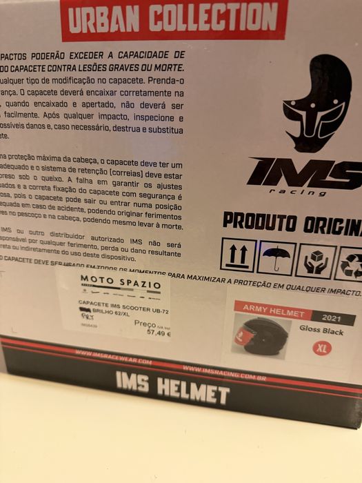 Capacete moto Scooter NOVO nunca usado