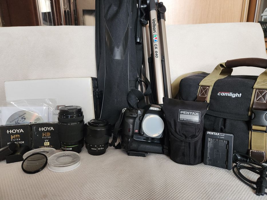 Pentax K5 Z akcesoriami