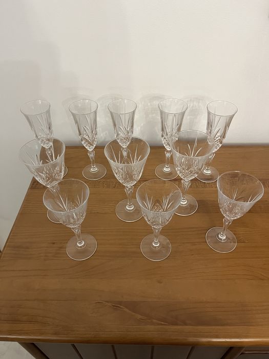 12 copos de cristal