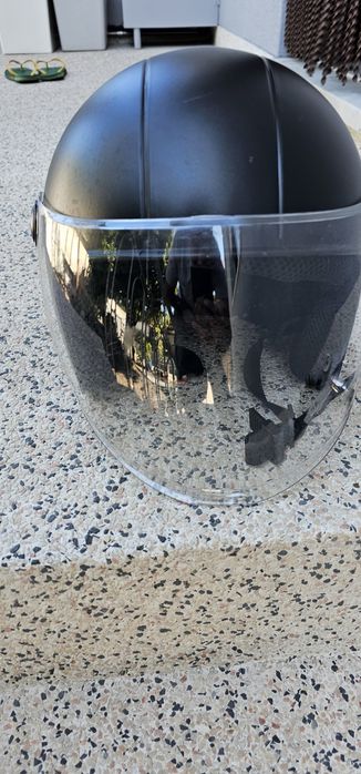 Capacete mota aberto