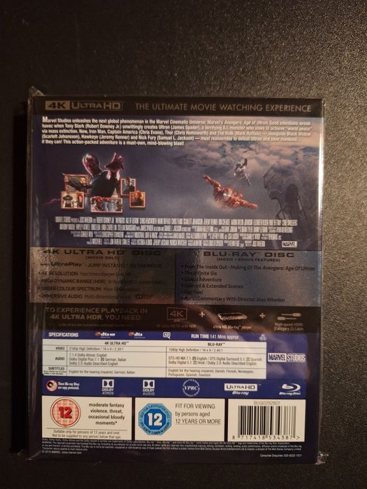 Avengers Age of Ultron - Bluray 4k + Bluray
