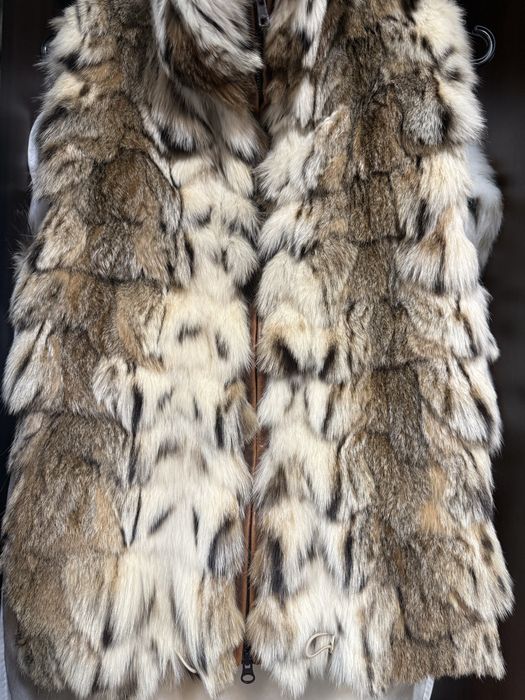 Шуба из рыси жилет из рыси