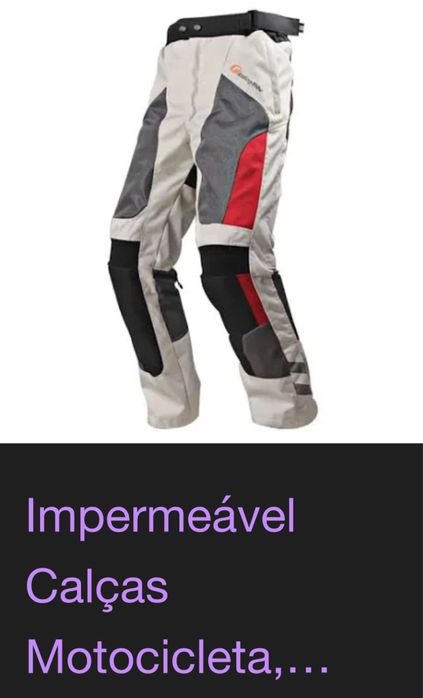 Calça impermeavel para andar de moto com protecção