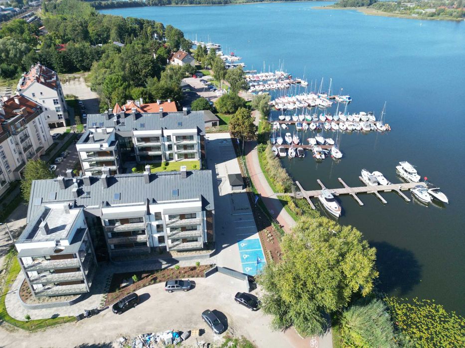 Marina Ostróda III - widok na jezioro, garaż, klima, wanna i prysznic
