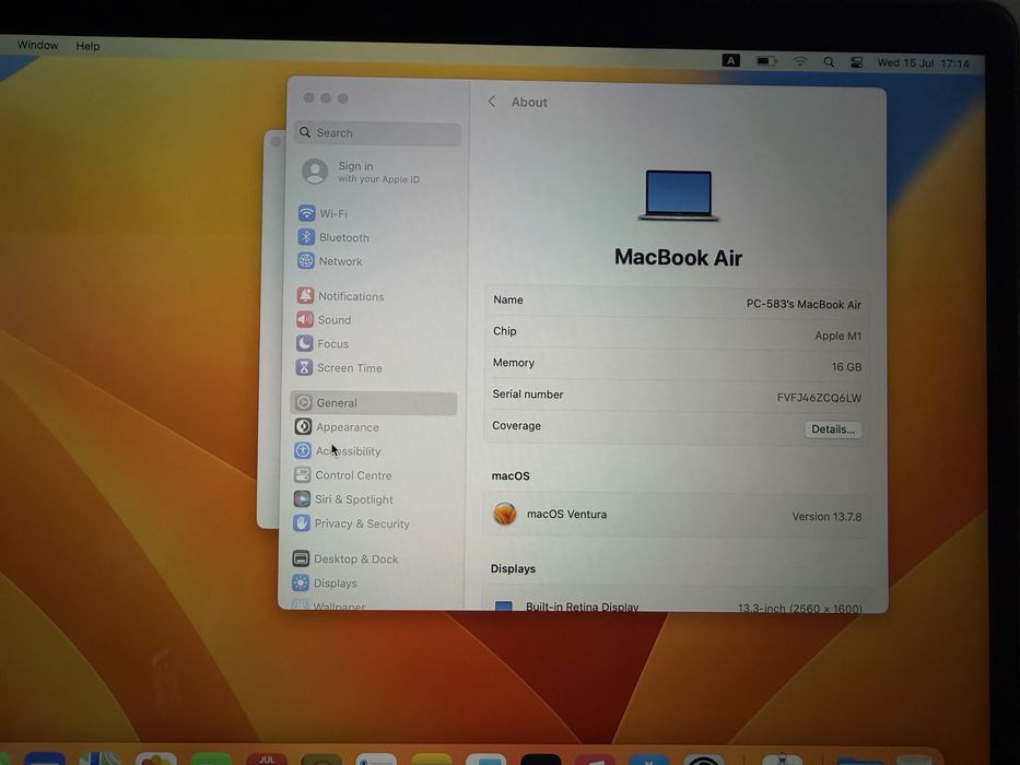 MacBook Air 13 256gb (M1 2020)