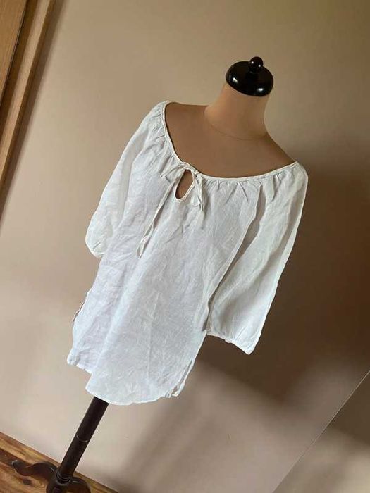 Ramio bluzka koszula organic lekka cienka biala basic capsule 38 40