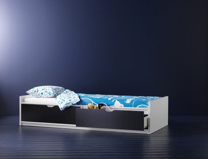 Cama Ikea Flaxa com gavetas