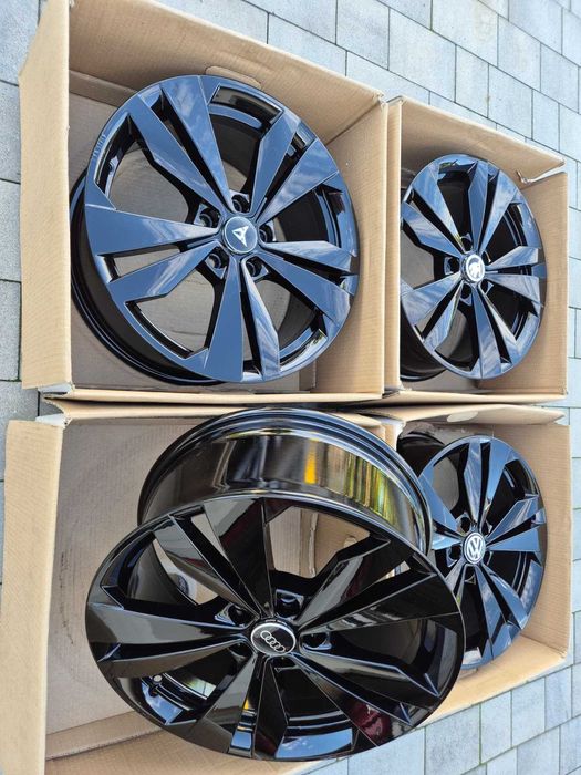 Felgi 18" 5x112 OEM Borbet VW Cupra Audi Skoda Seat Czarne Nowe | #BO18