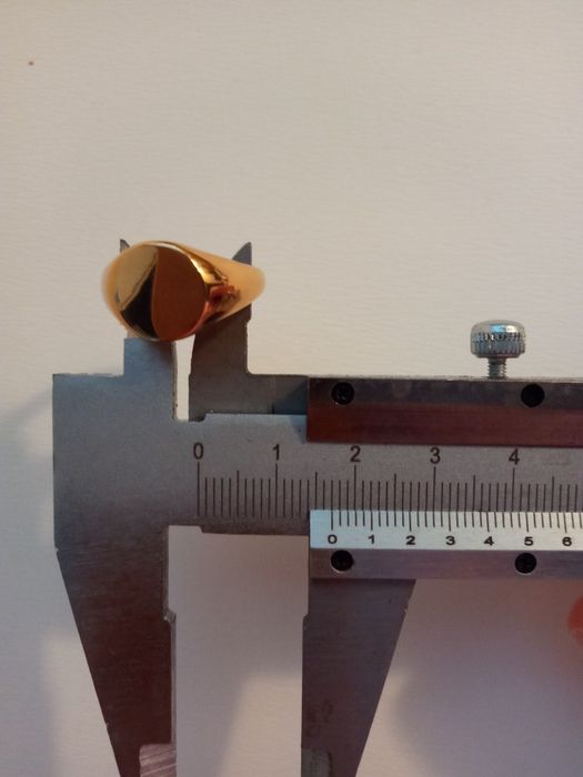 Nowy złoty pierścionek sygnet stal chirurgiczna unisex