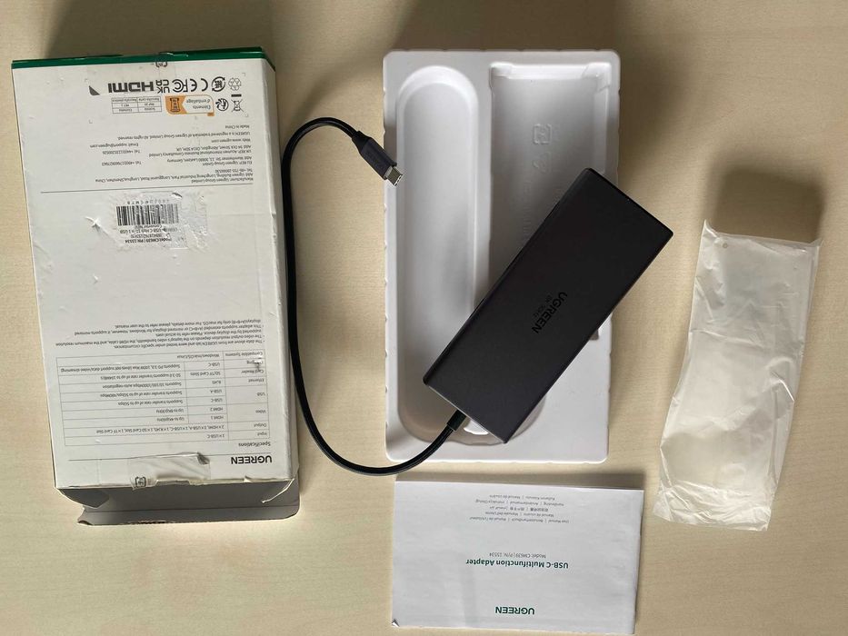 HUB rozdzielacz koncentrator UGREEN USB C CM639 10w1