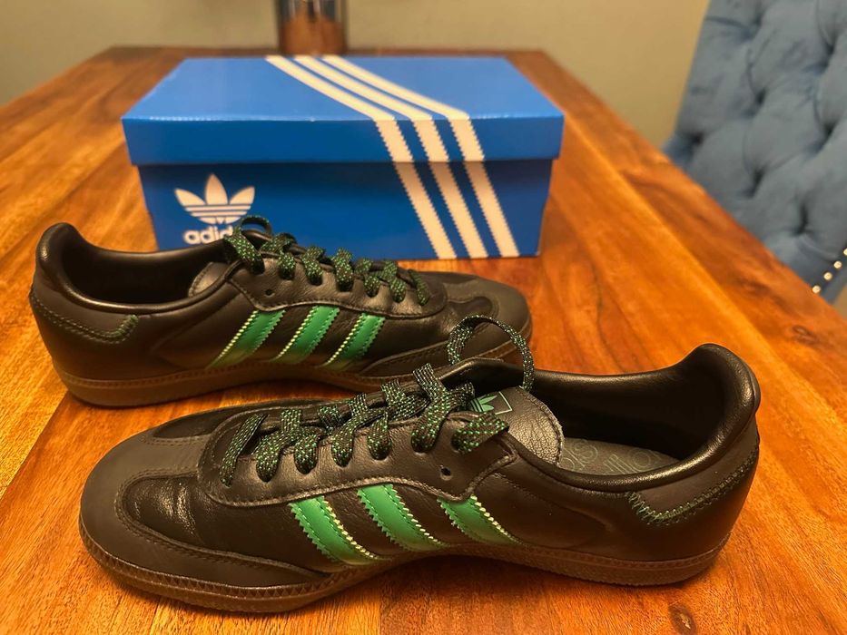 Adidas samba rozm. 39 1/3 czarne, skóra naturalna