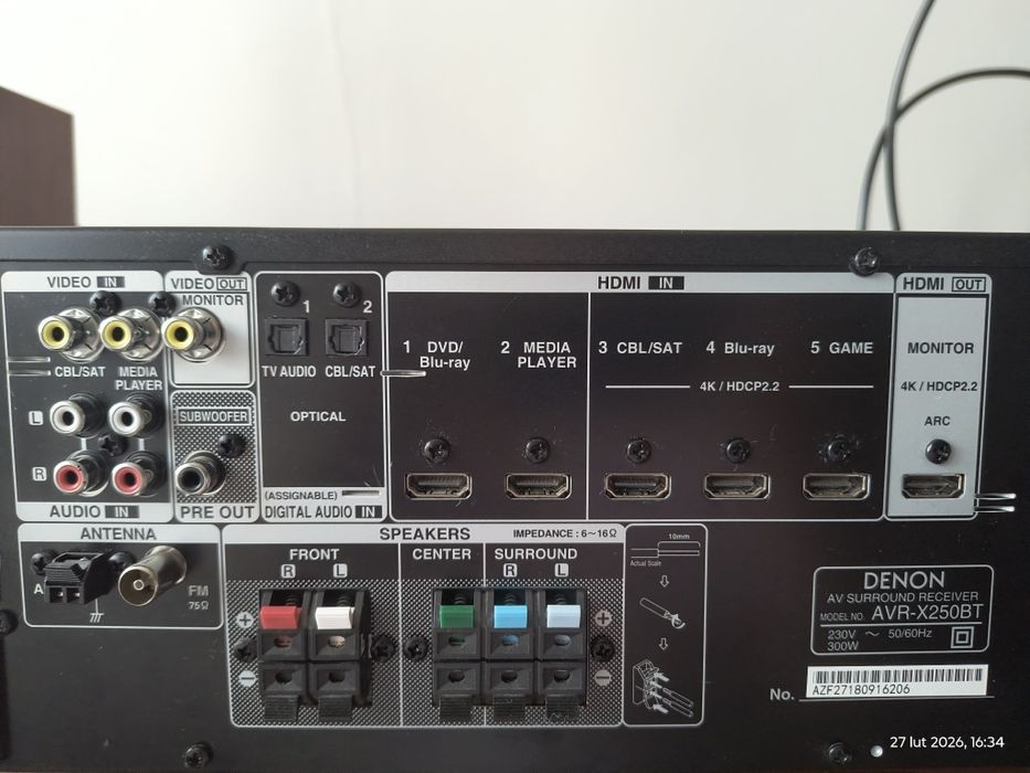 Amplituner Denon AVR-X250BT
