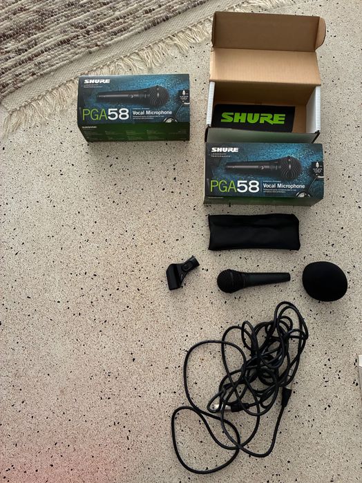 Shure PGA58 Microfone Vocal + Cabo + Bolsa + Acessórios