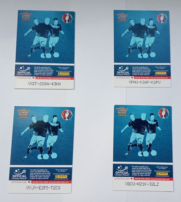 Karty Panini Euro 2016 Eleven - Portugalia, Francja, Ukraina, Rumunia