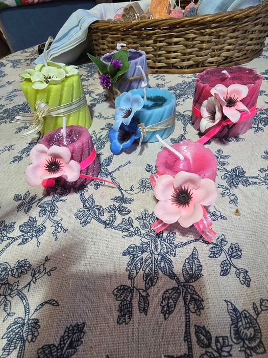 Velas artesanais para lembranças e decoração