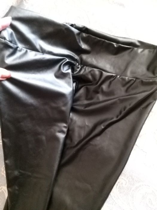 Лосины лаковые черные не светятся