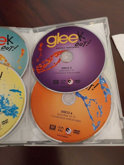 Glee - 2ª temporada, 7 DVDs, em castelhano, inglês e italiano