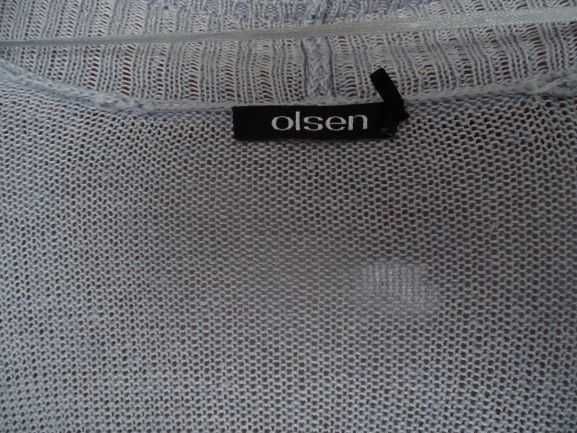 OLSEN Długi sweter damski, kardigan rozm. 40