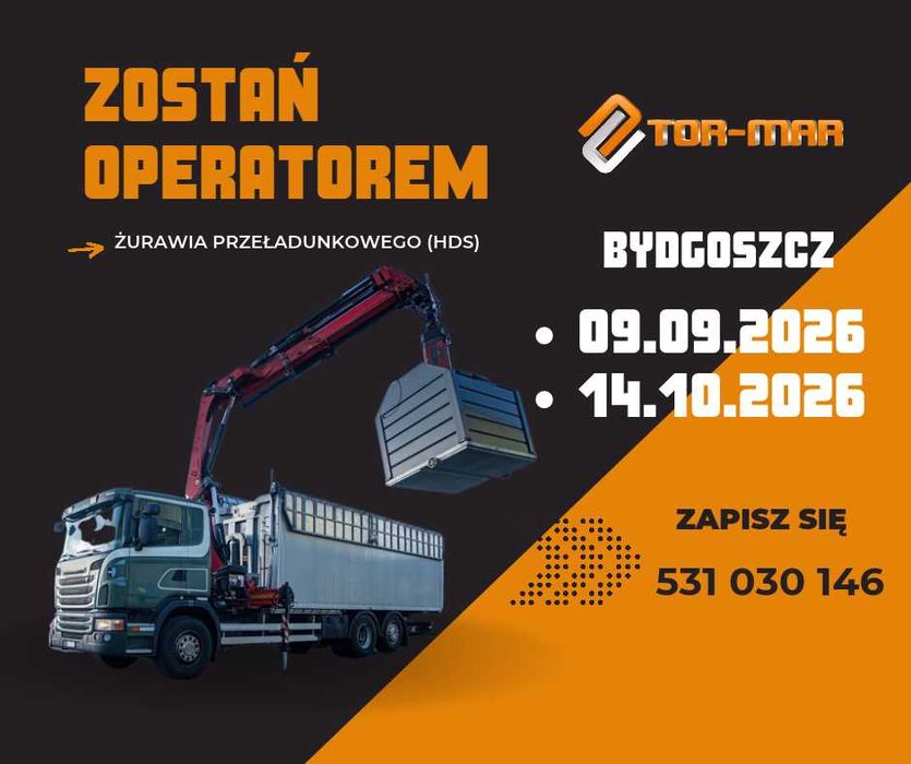 Kurs / Szkolenie / Podest / Wózek / Hds / Suwnica / Koparka / Kop-ład / Ładowarka