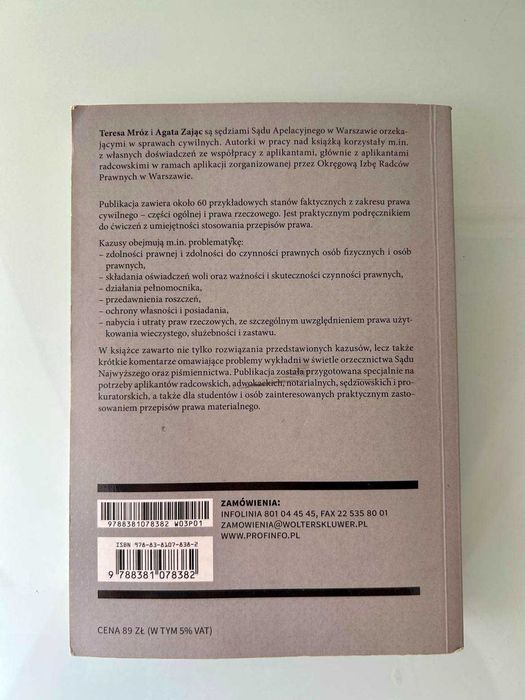 Prawo Cywilne: Część Ogólna i Prawo Rzeczowe. Kazusy