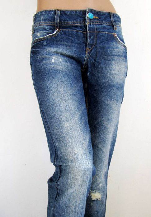 Desigual - jeans, biodrówki, prosta nogawka R.30 (M)