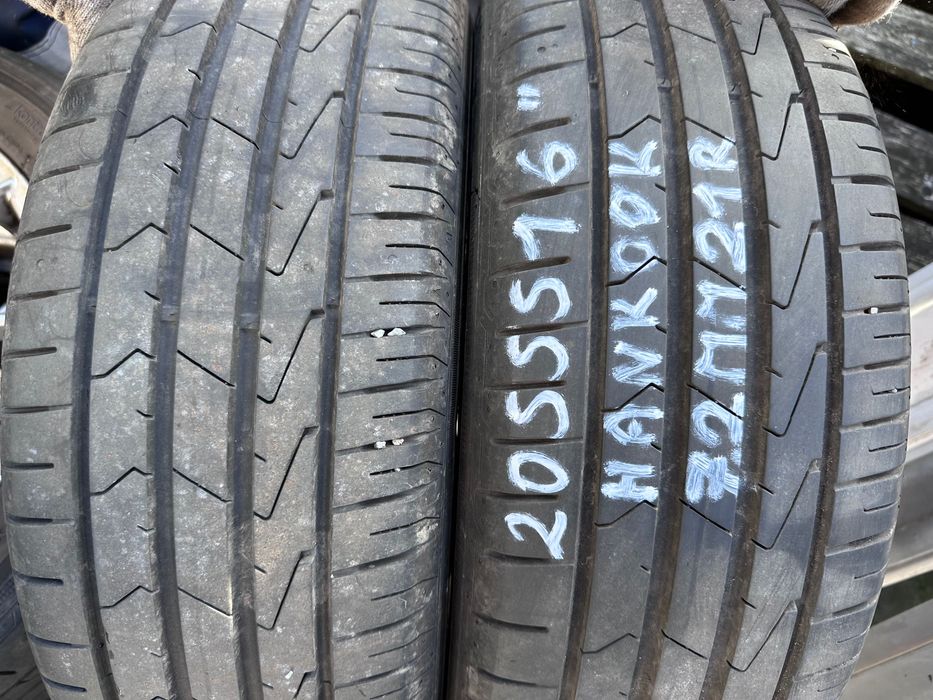 OPONY HANKOOK LETNIE 205 55 R 16 2021 rok bieżnik 7,2 mm para 2szt,