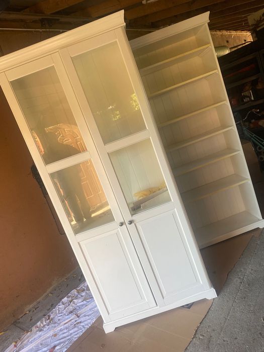 Regał i witryna Hemnes Ikea biały