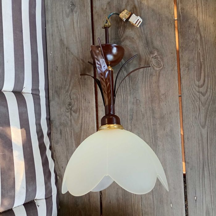 Lampa sufitowa, szklany klosz