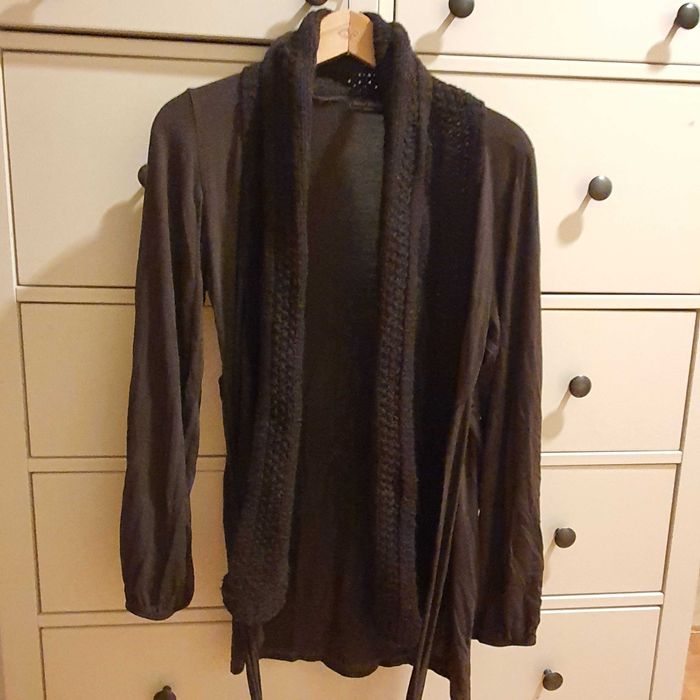 Sweter kardigan z wełny L
