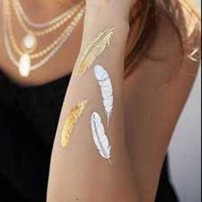 Временные татуировки флэш тату металлик flash tattoo