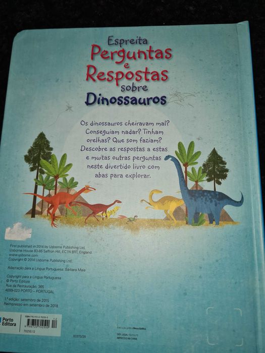 Livro perguntas e respostas dinossauros