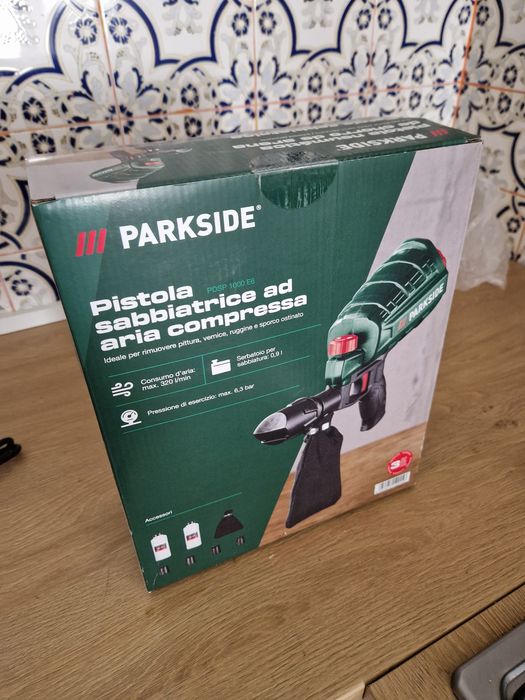Pistola de areia Parkside nova sem uso