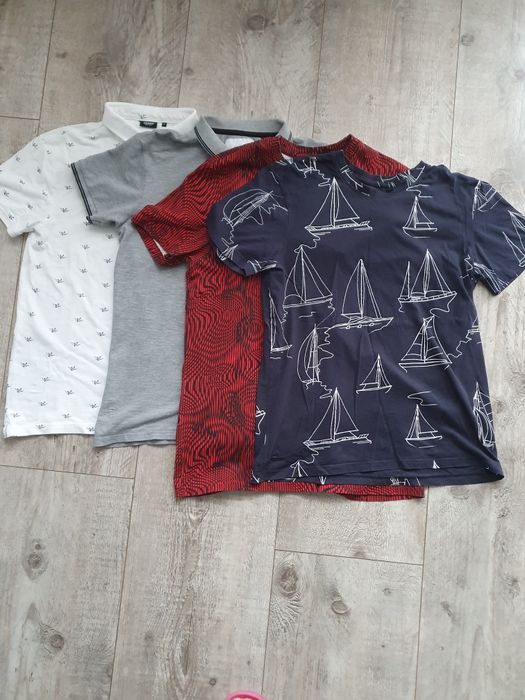 Zestaw ubrań męskie chłopięce bluza koszula t-shirt  polo.