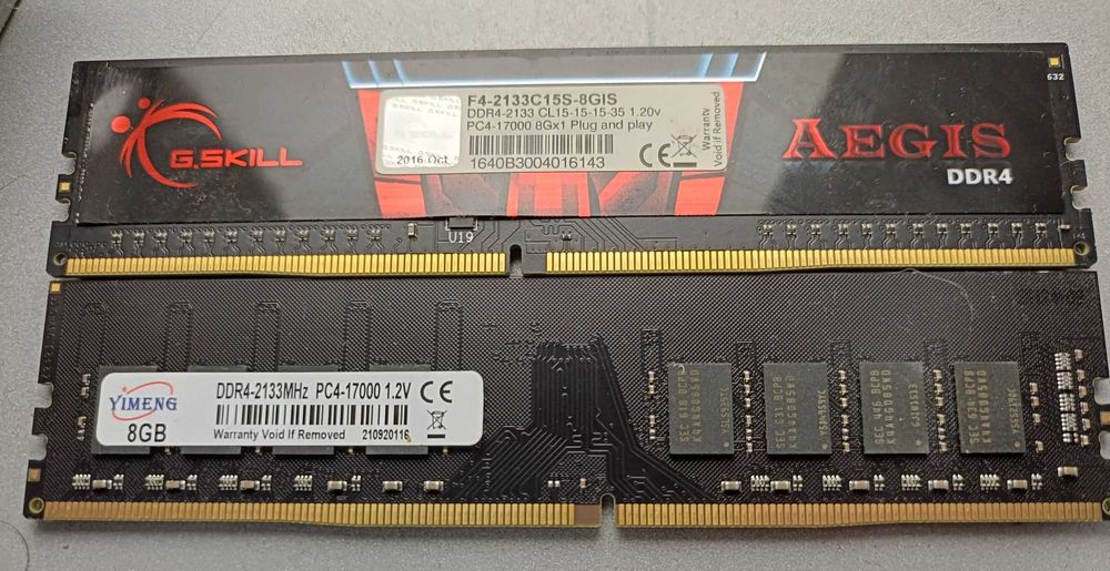 RAM DDR4 2133Mhz 16gb (8gb x 2)