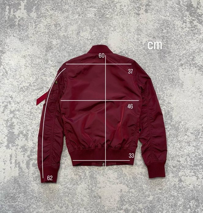 Бордовий бомбер Alpha Industries