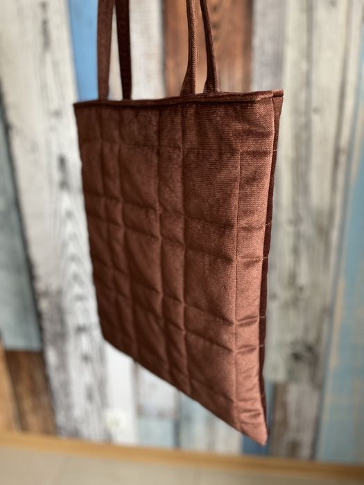 Torba shopper welurowa