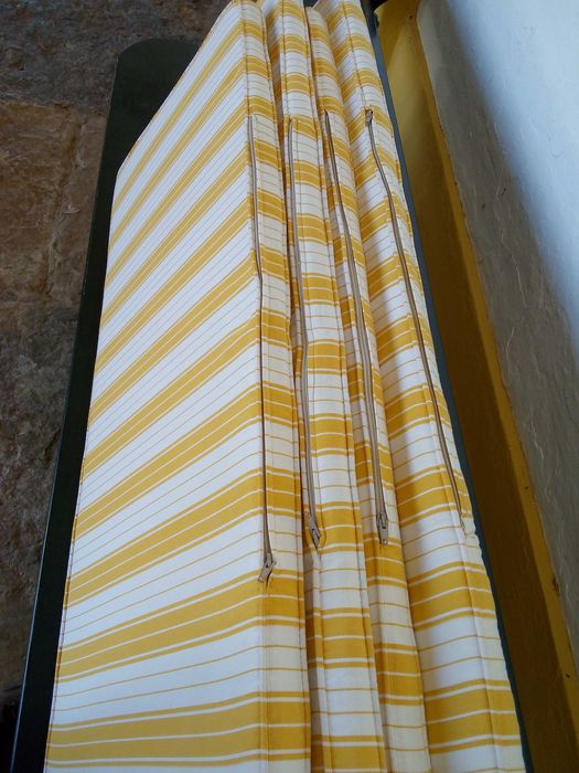 COXIM/coxins espreguiçadeira piscina relvado tecido amarelo/branco
