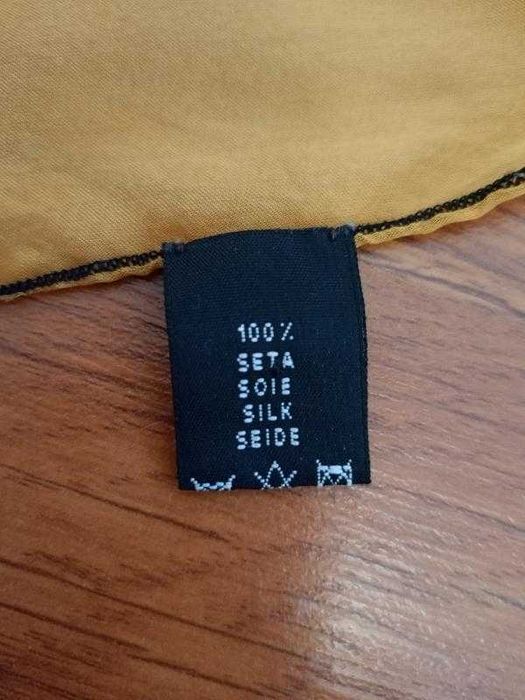 Шовкова хустка max mara — 100% шовк, італія — 116х119 см
