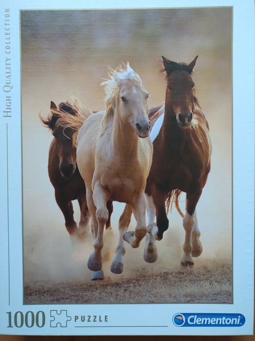 Puzzle Clementoni 1000 elementów biegnące konie Running Horses