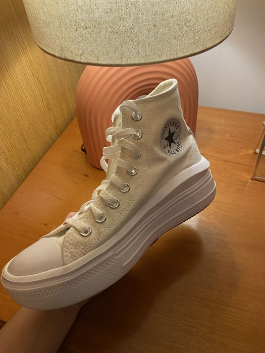 Bota teni platadorma All star branca